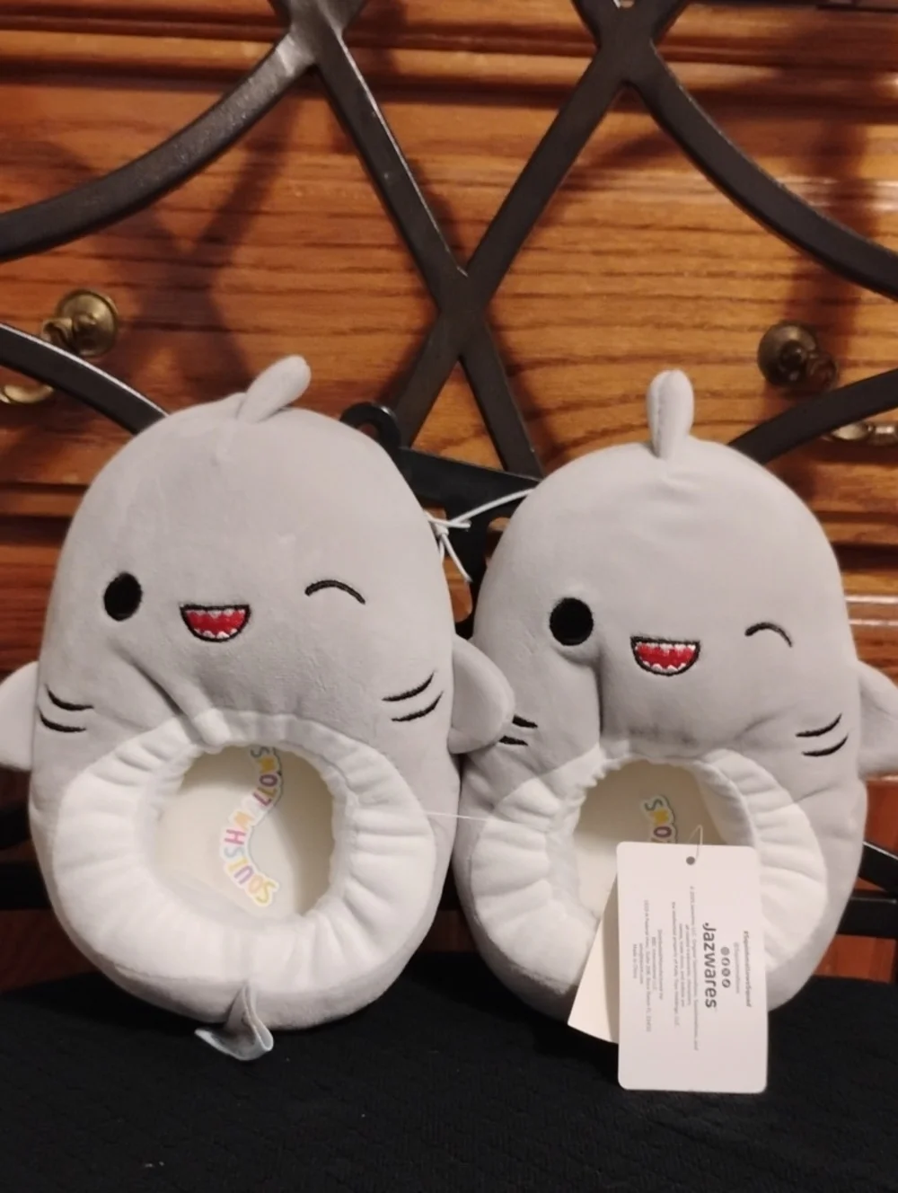 🦈 Squishmallows Gordon the Shark Plush Slippers NWT Size 11/12 & 13/1